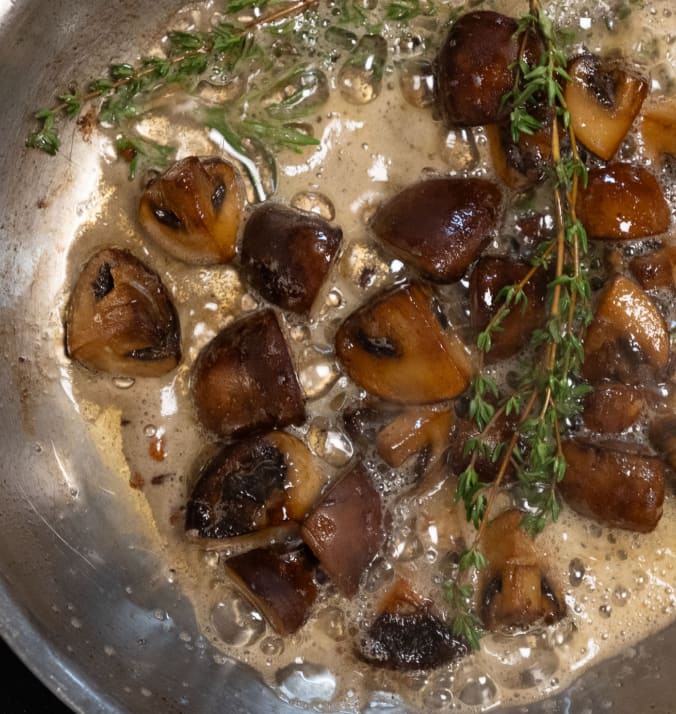 Mushroom filling cooking from scratch